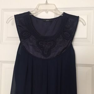 Millou Navy Blue Embroidered Dress